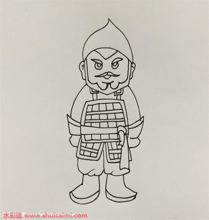 古代士兵怎么画 古代士兵简笔画简单彩色