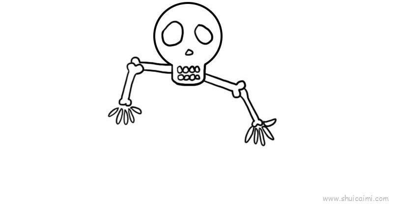 骷髅儿童画怎么画 骷髅简笔画图片大全