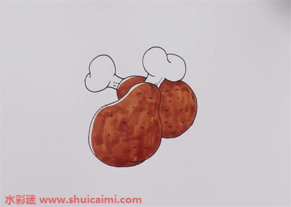 鸡腿怎么画 鸡腿简笔画漂亮卡通
