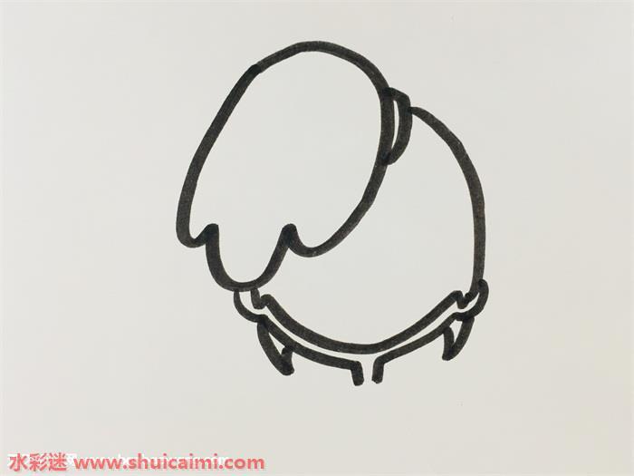 女生扎马尾背影怎么画 女生扎马尾背影简笔画图片大全带颜色