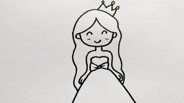 公主的简笔画图片大全 公主的简笔画图片大全带颜色