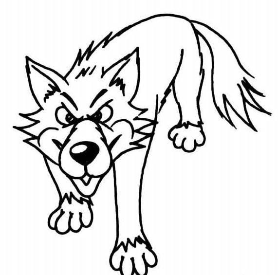 狼简笔画 狼简笔画儿童画