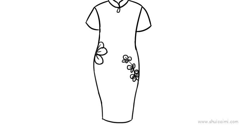 旗袍儿童画怎么画 旗袍简笔画图片大全