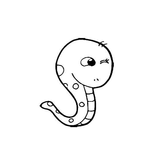 蛇的简笔画 蛇的简笔画恐怖