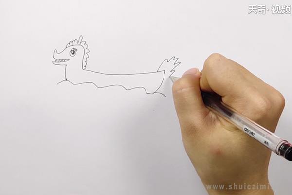 赛龙舟简笔画怎么画 赛龙舟简笔画顺序