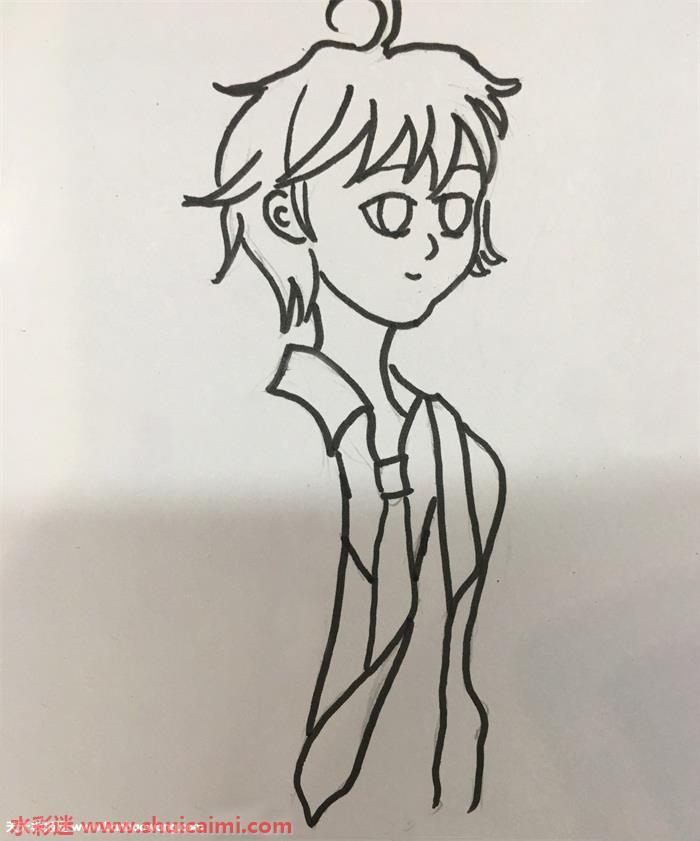最新动漫画霍雨浩简笔画图片教程