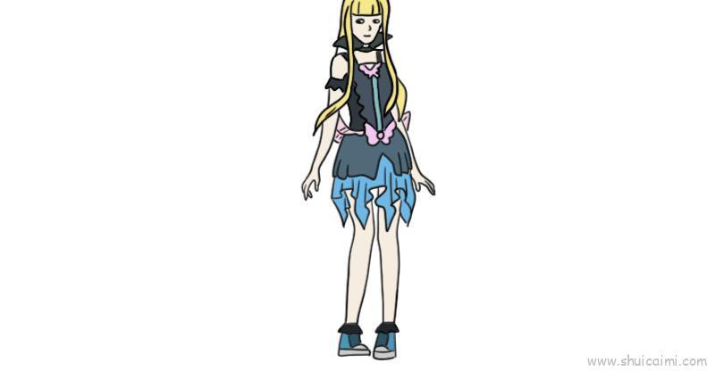 白光莹儿童画怎么画 白光莹简笔画顺序