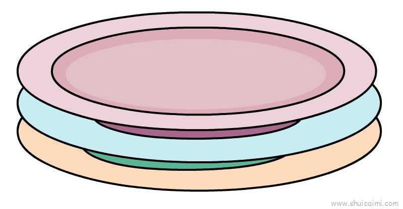 盘子儿童画怎么画 盘子简笔画简单