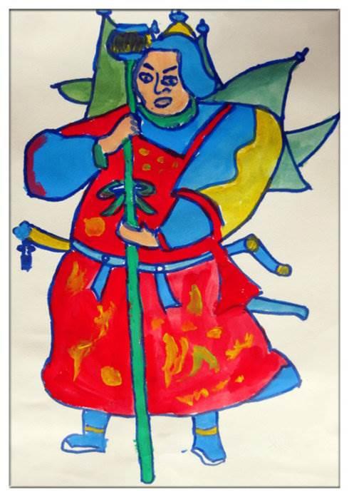 门神简笔画 门神简笔画极简幼儿园