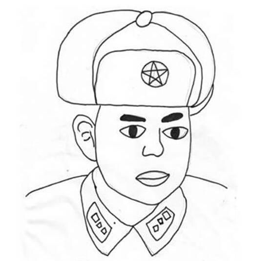 雷锋简笔画 如何画学雷锋简笔画