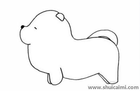 松狮犬儿童简笔画