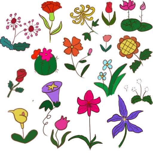 花草简笔画图片大全 儿童画花草简笔画图片大全