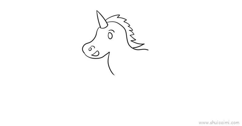 独角兽教程儿童画怎么画 独角兽教程简笔画图片