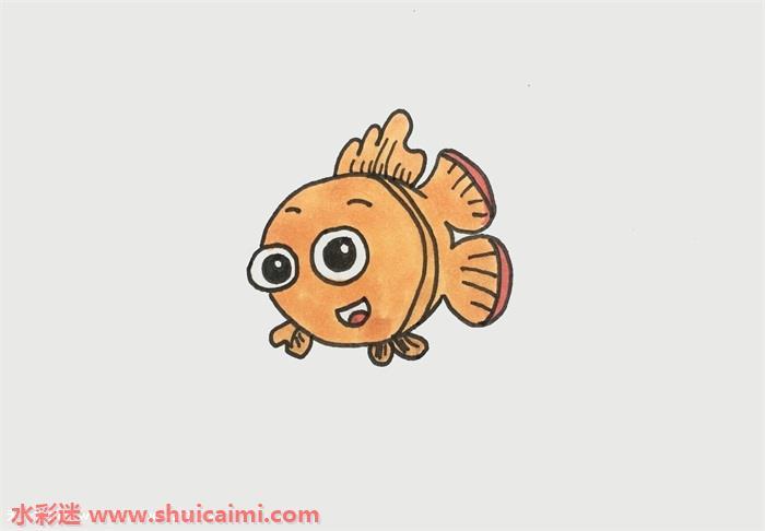 小丑鱼怎么画 小丑鱼简笔画图片大全彩色