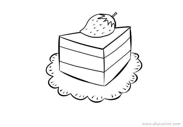 蛋糕儿童画怎么画 蛋糕简笔画图片
