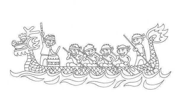 龙舟的简笔画图片大全 龙舟的简笔画图片大全三年级