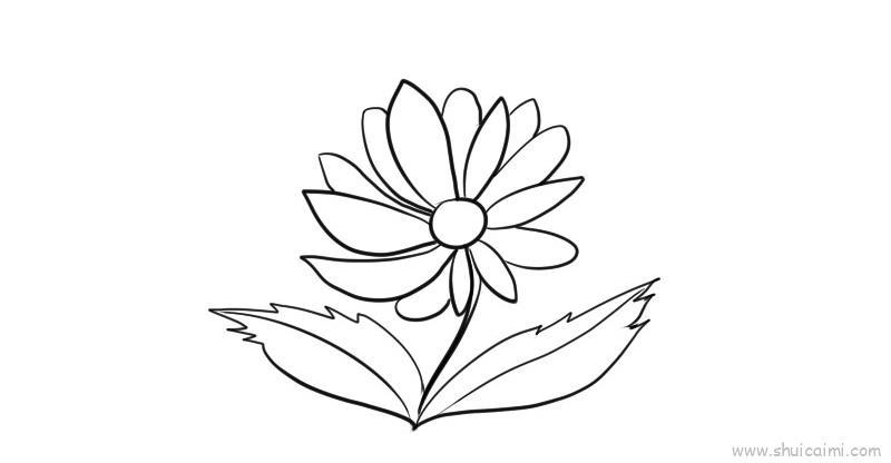 菊花,菊花儿童画怎么画 菊花,菊花简笔画步骤