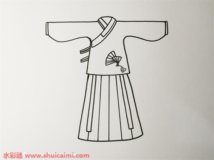 古风衣服怎么画 古风衣服简笔画步骤