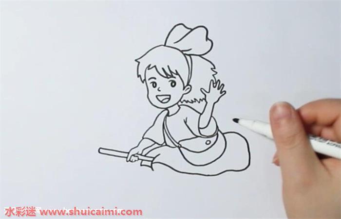 魔女宅急便琪琪怎么画 魔女宅急便琪琪简笔画简单好看