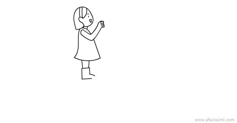 爸爸给我系鞋带儿童画怎么画 爸爸给我系鞋带简笔画画法