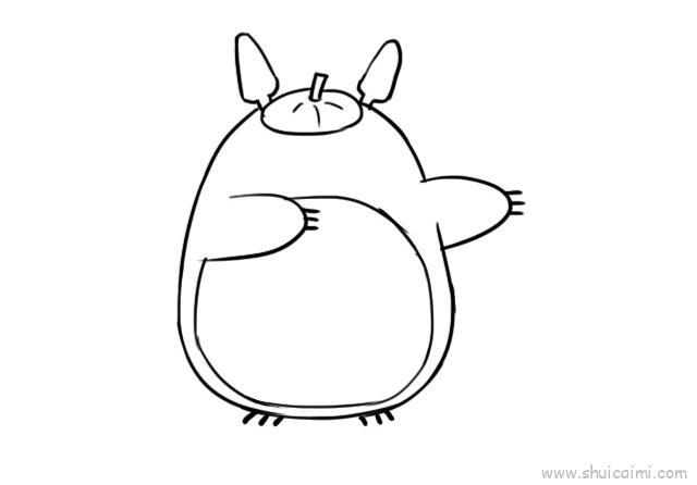 龙猫儿童画怎么画 龙猫简笔画步骤