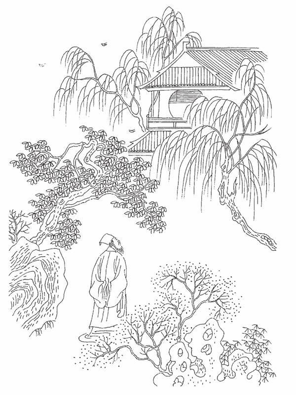 山水简笔画 山水简笔画简单又漂亮