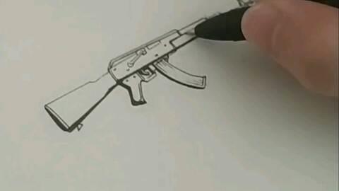 ak47简笔画 怎样画ak47简笔画