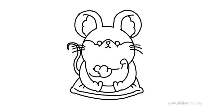 坐在垫子上儿童画怎么画 坐在垫子上简笔画简单又好看