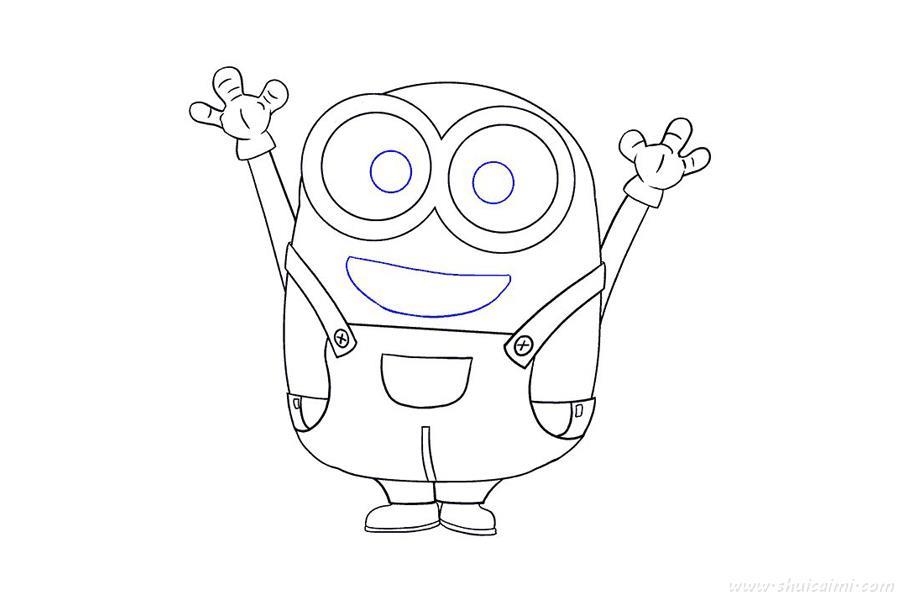 小黄人鲍勃怎么画 小黄人鲍勃简笔画步骤