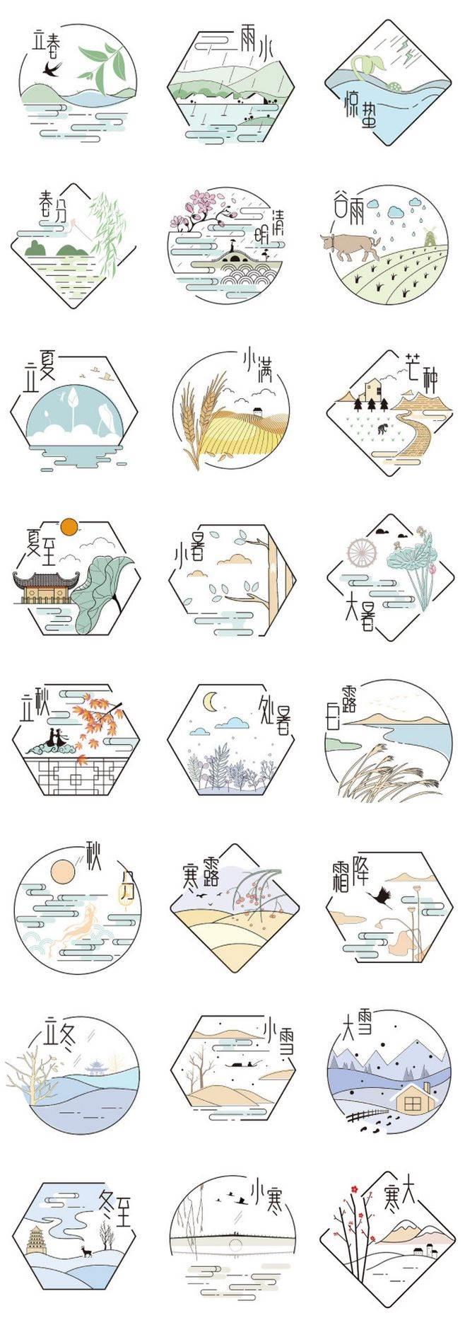 24节气简笔画图片大全 24节气简笔画图片大全立冬