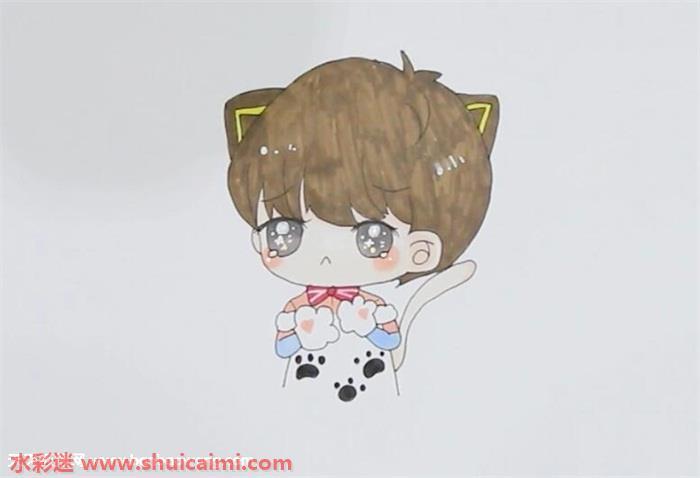 王俊凯Q版简笔画怎么画简单彩色