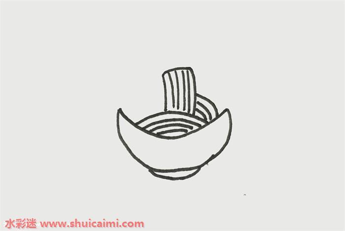面条怎么画 面条简笔画步骤图
