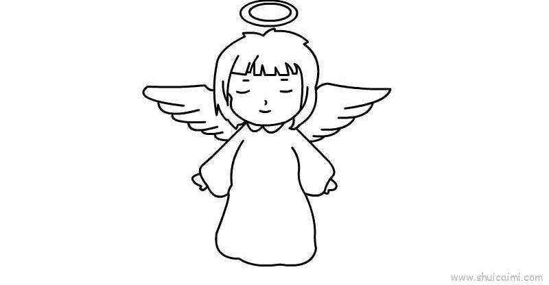 天使儿童画怎么画 天使简笔画简单