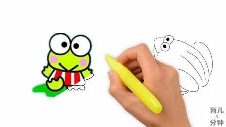 蛤蟆简笔画图片  跳跃的青蛙简笔画图片