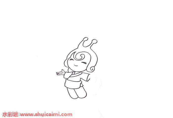 田螺姑娘怎么画 田螺姑娘简笔画彩色