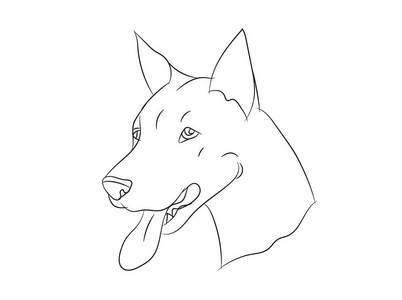 狗头的简笔画图片大全 狗头的简笔画图片大全彩色