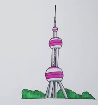 东方明珠简笔画 东方明珠简笔画手绘