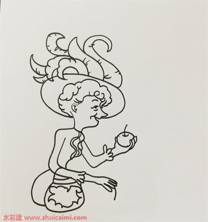 苹果树上外婆怎么画 苹果树上外婆简笔画图片大全