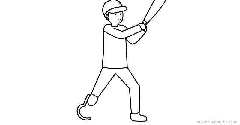 身残志坚儿童画怎么画 身残志坚简笔画顺序