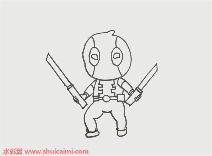 死侍怎么画 死侍简笔画图片大全全身