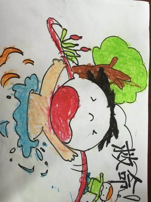 溺水简笔画 小孩溺水简笔画