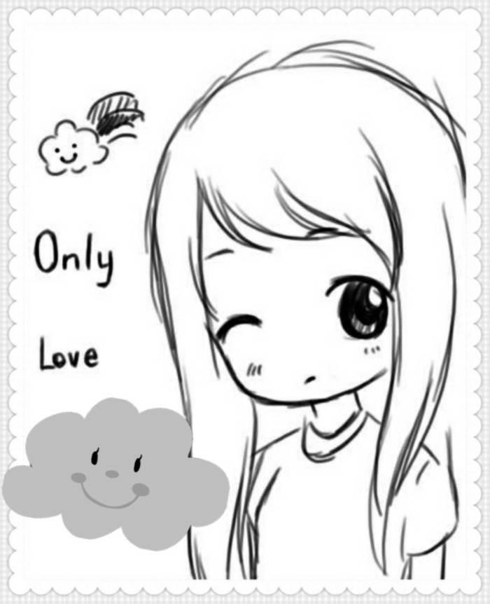 自画像简笔画女生 自画像简笔画女生全身