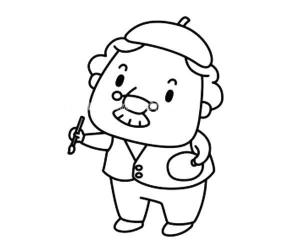 老头简笔画 老头简笔画图片