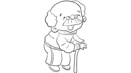 老年人简笔画 老奶奶简笔画