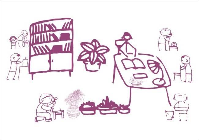 图书馆简笔画 图书馆简笔画儿童画