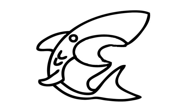 鲨鱼的简笔画怎么画 鲨鱼简笔画简单