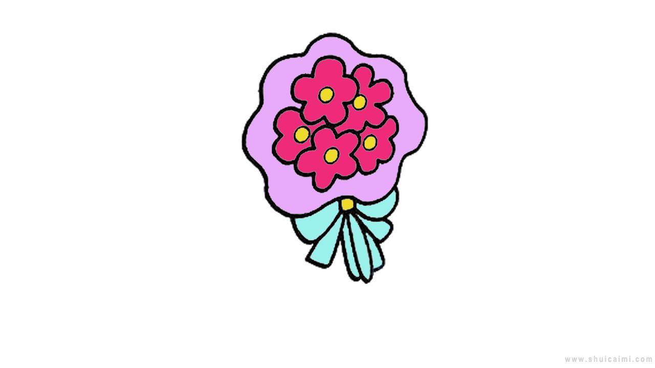 教师节花束简笔画怎么画 教师节花束简笔画好看