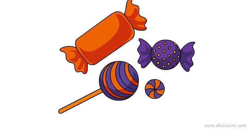 糖果儿童画怎么画 糖果简笔画画法