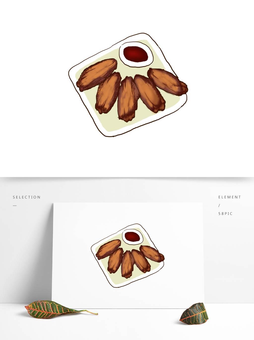 鸡翅简笔画 鸡翅简笔画图片大全彩色