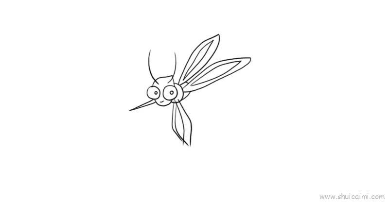 蚊子儿童画怎么画 蚊子简笔画简单又好看
